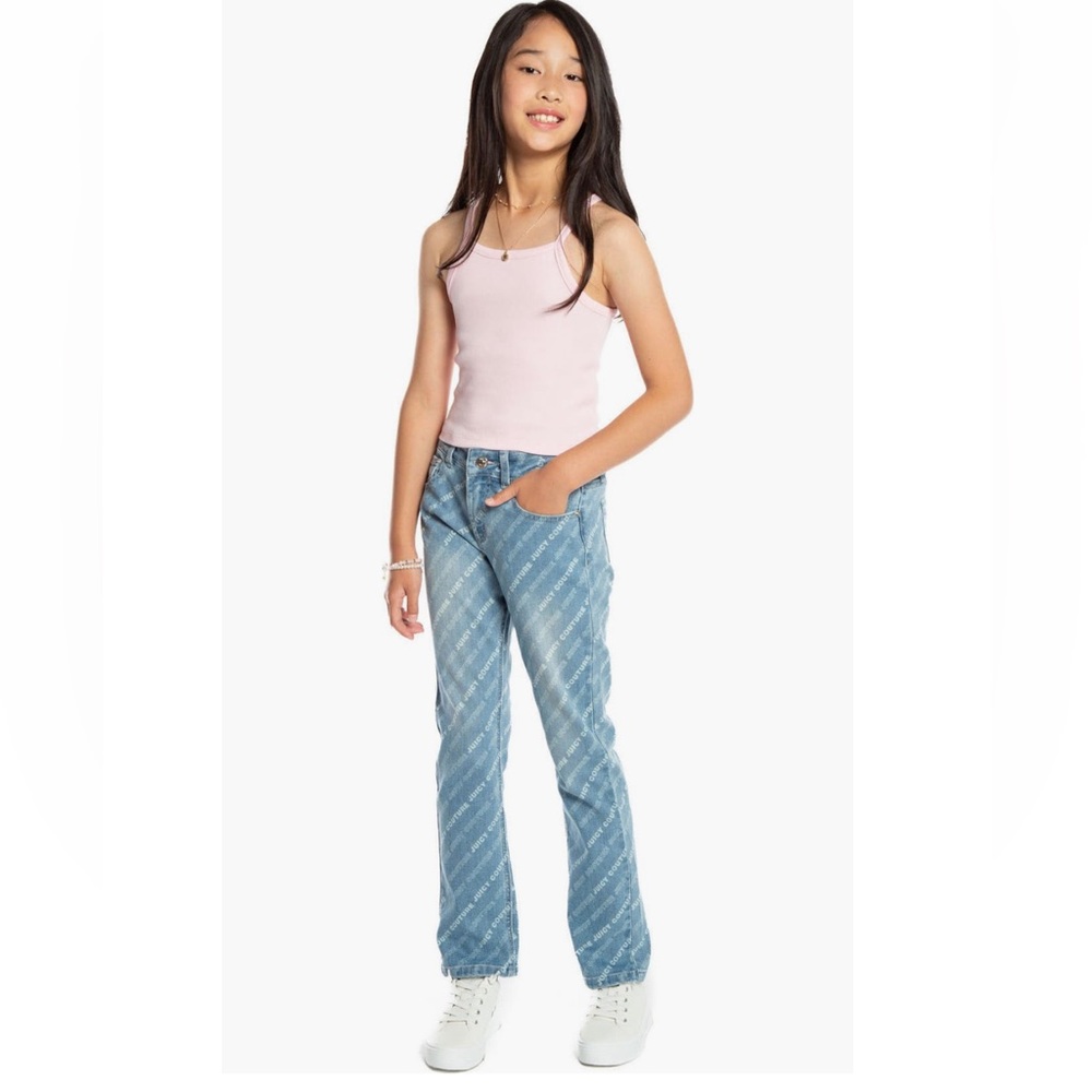 + JUICY COUTURE + Kid’s Logo Straight Leg Jeans - Picture 1 of 6
